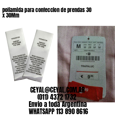 poliamida para confeccion de prendas 30 x 30Mm