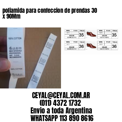 poliamida para confeccion de prendas 30 x 90Mm