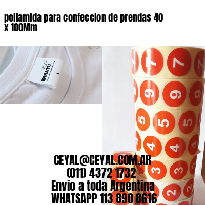 poliamida para confeccion de prendas 40 x 100Mm
