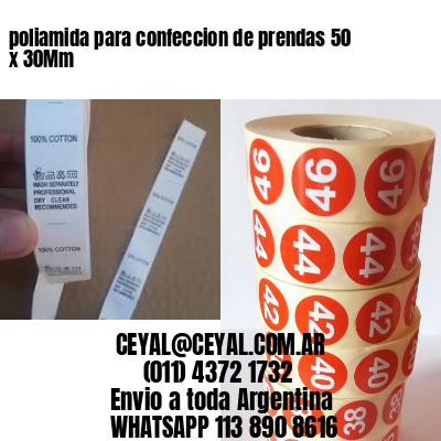poliamida para confeccion de prendas 50 x 30Mm