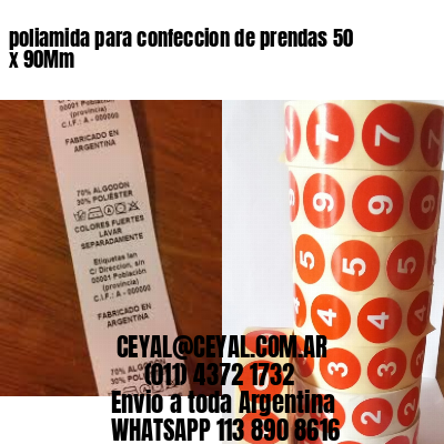 poliamida para confeccion de prendas 50 x 90Mm
