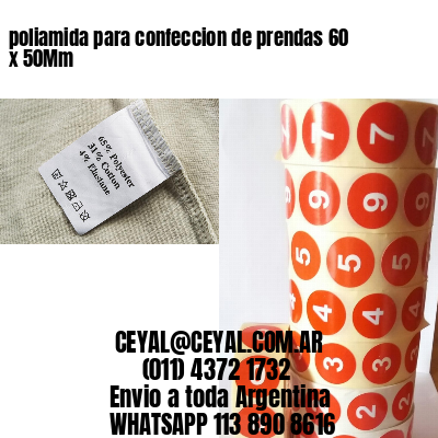 poliamida para confeccion de prendas 60 x 50Mm