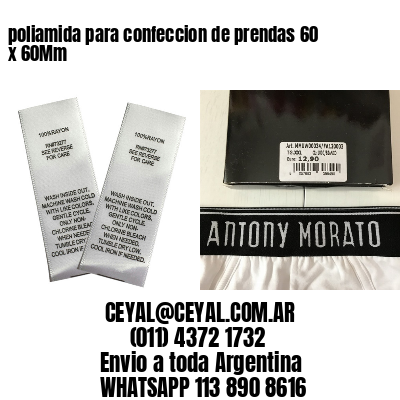 poliamida para confeccion de prendas 60 x 60Mm
