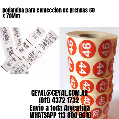 poliamida para confeccion de prendas 60 x 70Mm