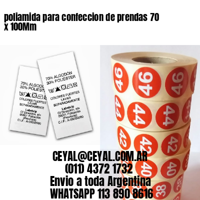 poliamida para confeccion de prendas 70 x 100Mm