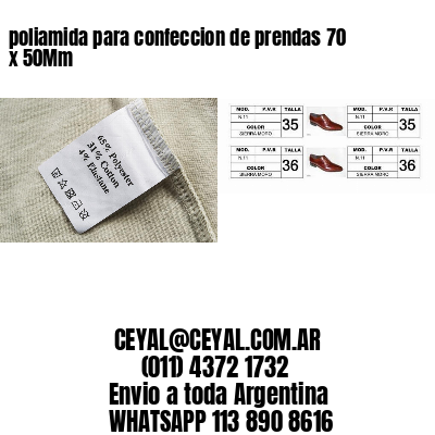 poliamida para confeccion de prendas 70 x 50Mm