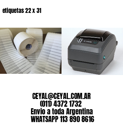 etiquetas 22 x 31