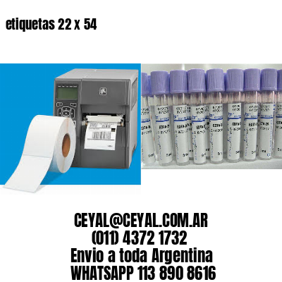 etiquetas 22 x 54