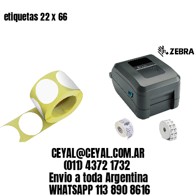 etiquetas 22 x 66