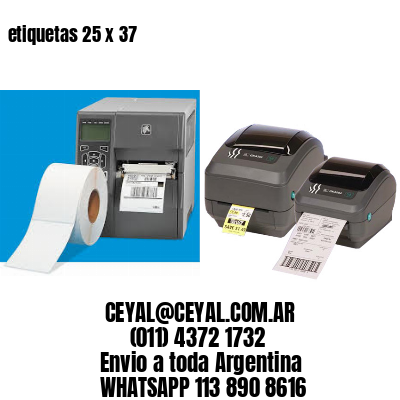 etiquetas 25 x 37