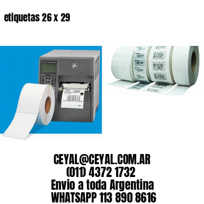etiquetas 26 x 29
