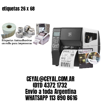 etiquetas 26 x 68