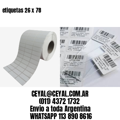 etiquetas 26 x 78