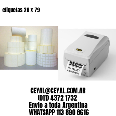 etiquetas 26 x 79