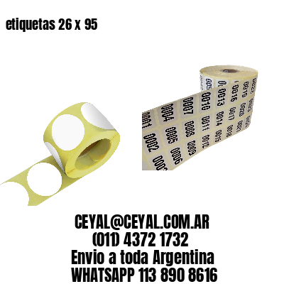 etiquetas 26 x 95