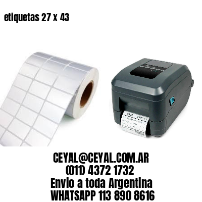etiquetas 27 x 43
