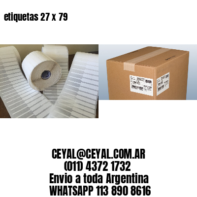 etiquetas 27 x 79
