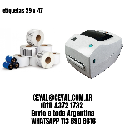 etiquetas 29 x 47