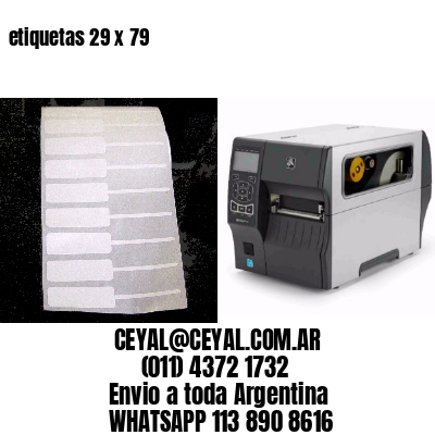 etiquetas 29 x 79