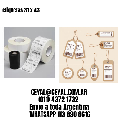 etiquetas 31 x 43
