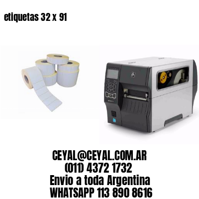 etiquetas 32 x 91