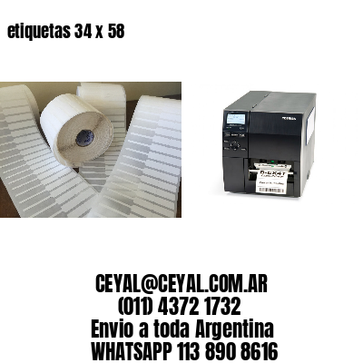 etiquetas 34 x 58