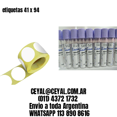 etiquetas 41 x 94