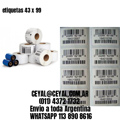 etiquetas 43 x 99