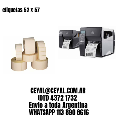 etiquetas 52 x 57