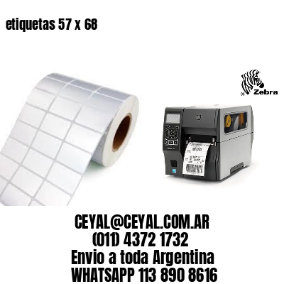 etiquetas 57 x 68