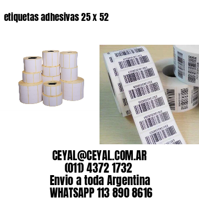 etiquetas adhesivas 25 x 52