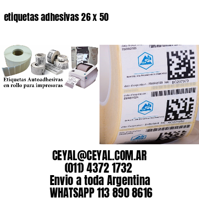 etiquetas adhesivas 26 x 50