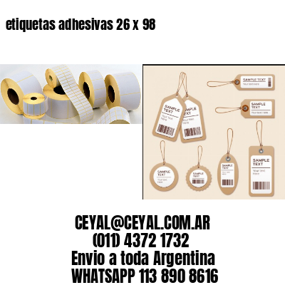 etiquetas adhesivas 26 x 98
