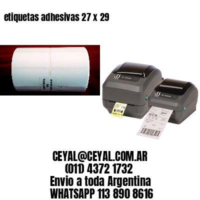 etiquetas adhesivas 27 x 29