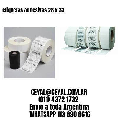 etiquetas adhesivas 28 x 33