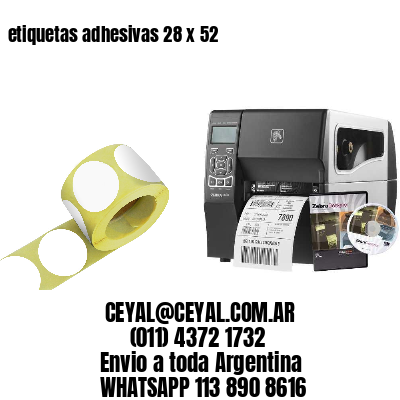 etiquetas adhesivas 28 x 52