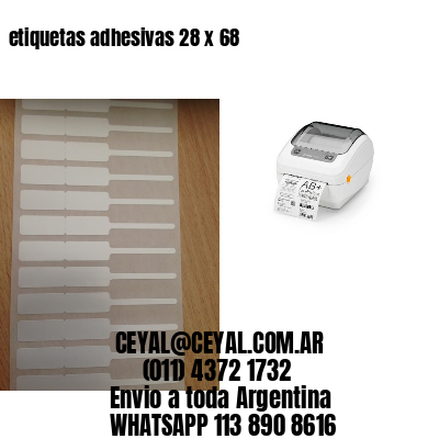 etiquetas adhesivas 28 x 68
