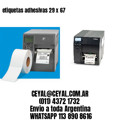 etiquetas adhesivas 29 x 67