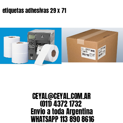 etiquetas adhesivas 29 x 71