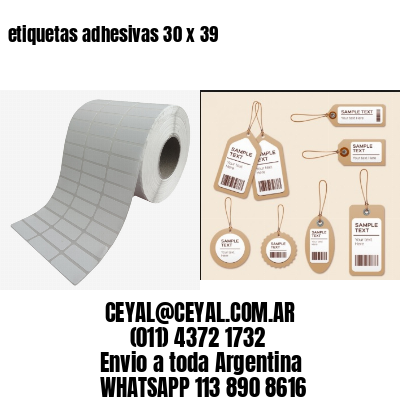 etiquetas adhesivas 30 x 39