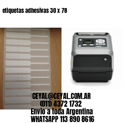 etiquetas adhesivas 30 x 78