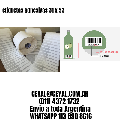 etiquetas adhesivas 31 x 53