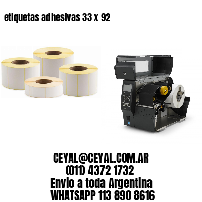 etiquetas adhesivas 33 x 92