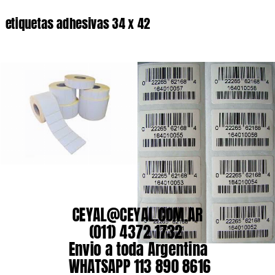 etiquetas adhesivas 34 x 42