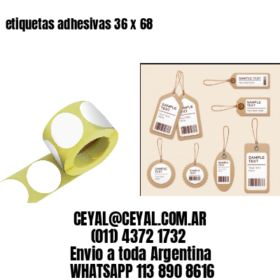 etiquetas adhesivas 36 x 68