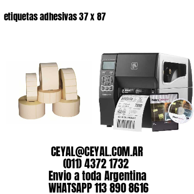 etiquetas adhesivas 37 x 87