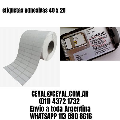 etiquetas adhesivas 40 x 20