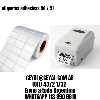 etiquetas adhesivas 40 x 51