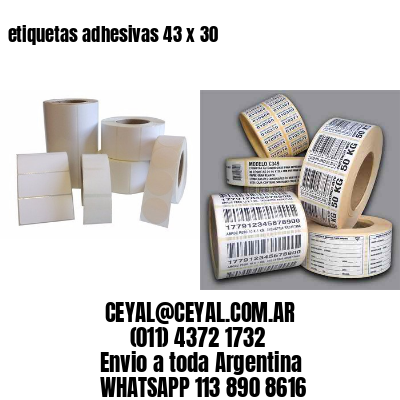 etiquetas adhesivas 43 x 30