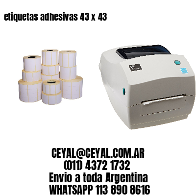 etiquetas adhesivas 43 x 43